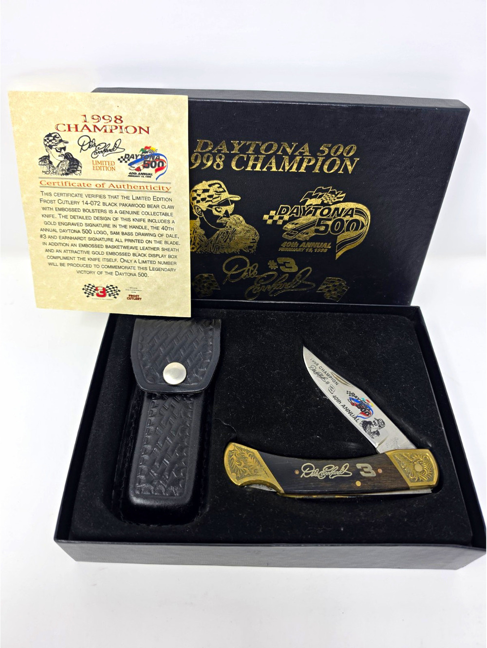 Dale Earnhardt 40th Annual Daytona 500 Race1998 Champion Collector Knife #1138